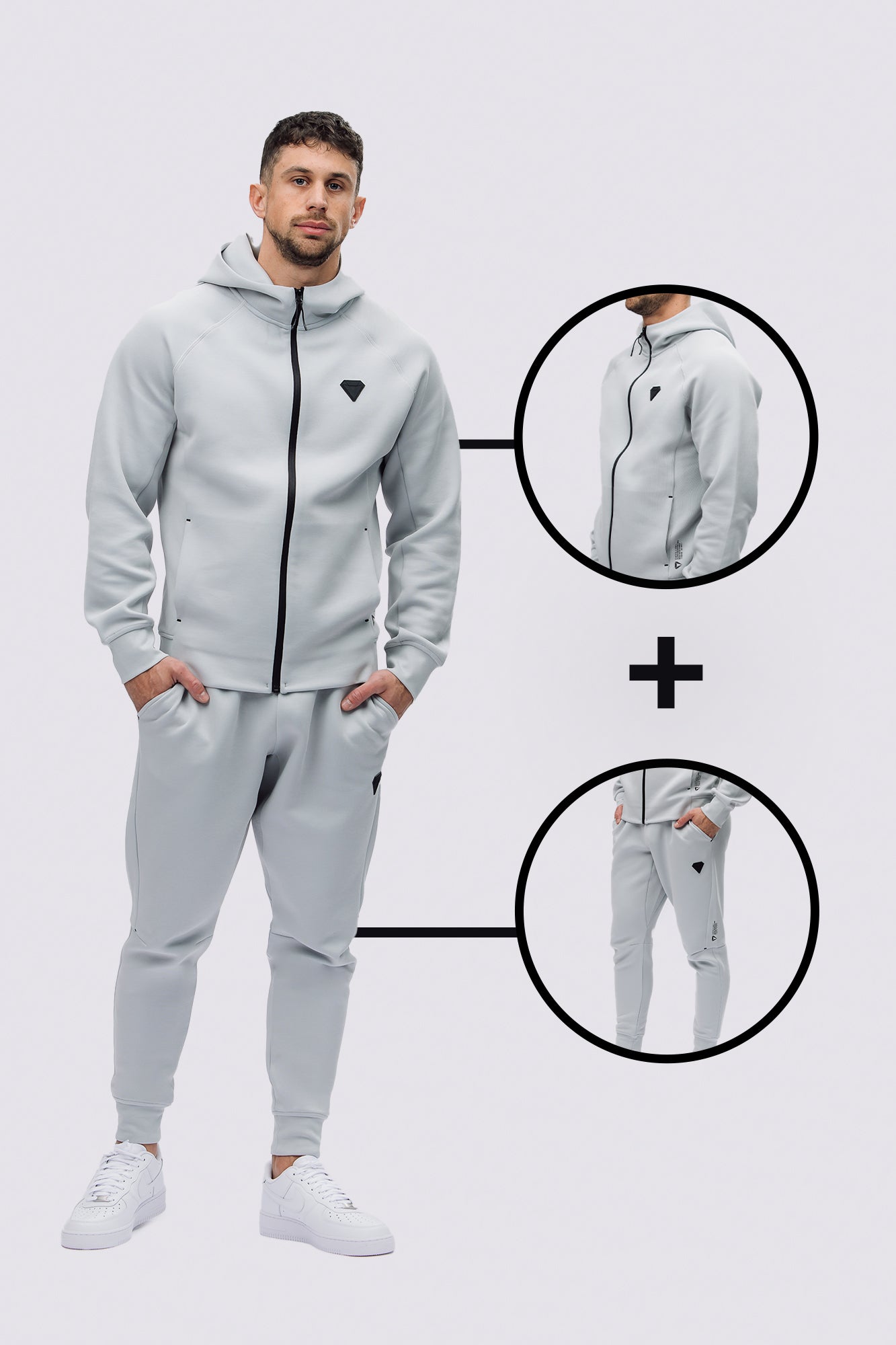 TECHFIT PÁNSKÁ TEPLÁKOVÁ SOUPRAVA - WOLF GREY (2-KUSY)
