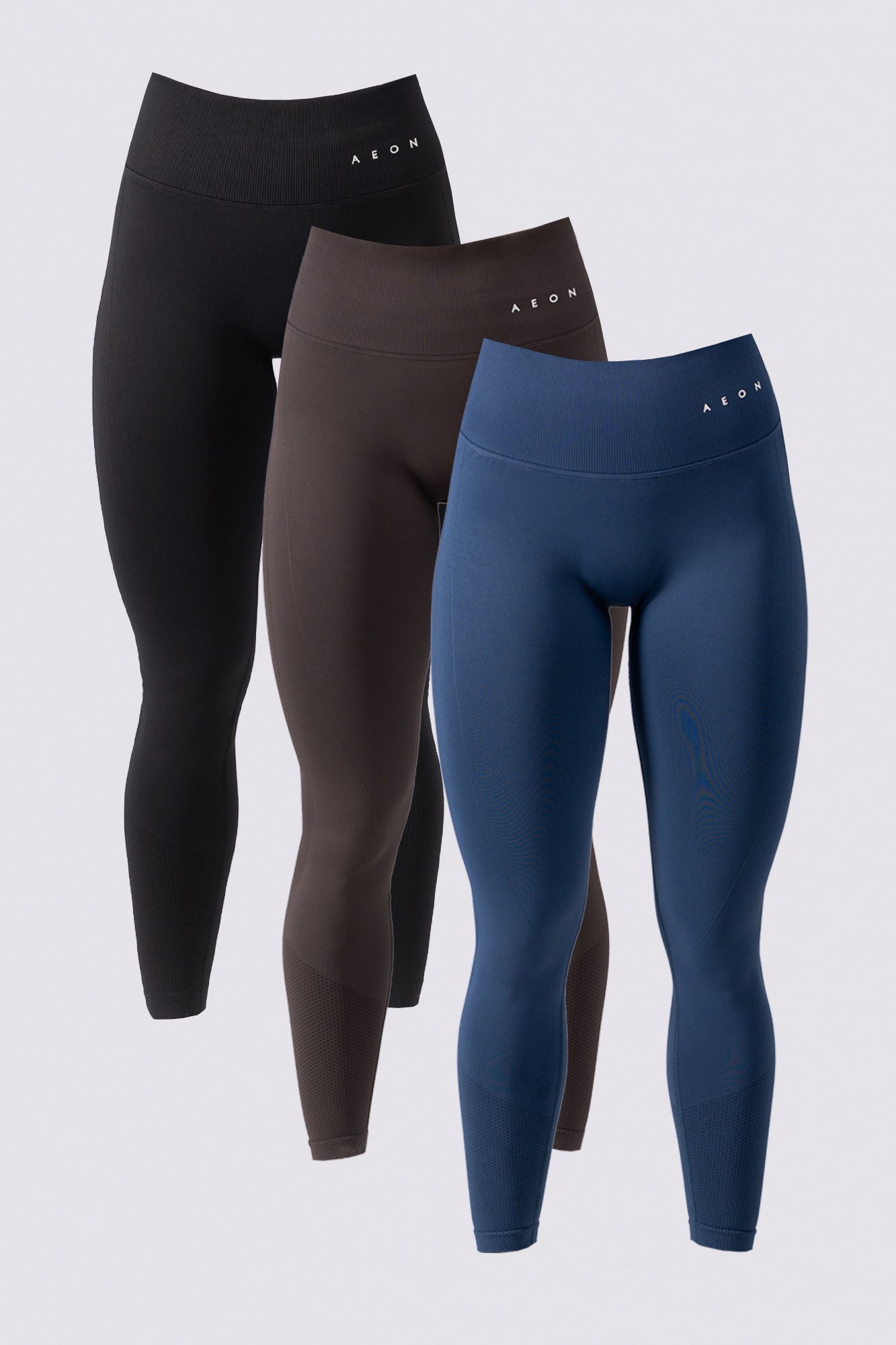 MOTION LEGÍNY SET - BLACK & DEEP TAUPE & NAVY BLUE (3-KUSY)