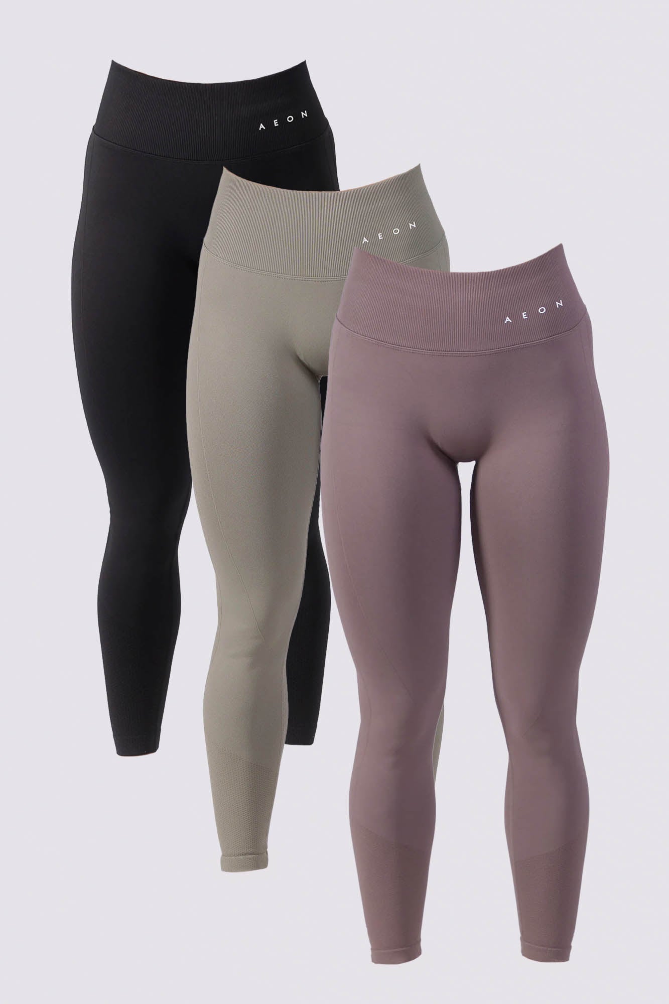 MOTION LEGÍNY SET - BLACK & MOCHA & WASHED GREEN (3-KUSY)