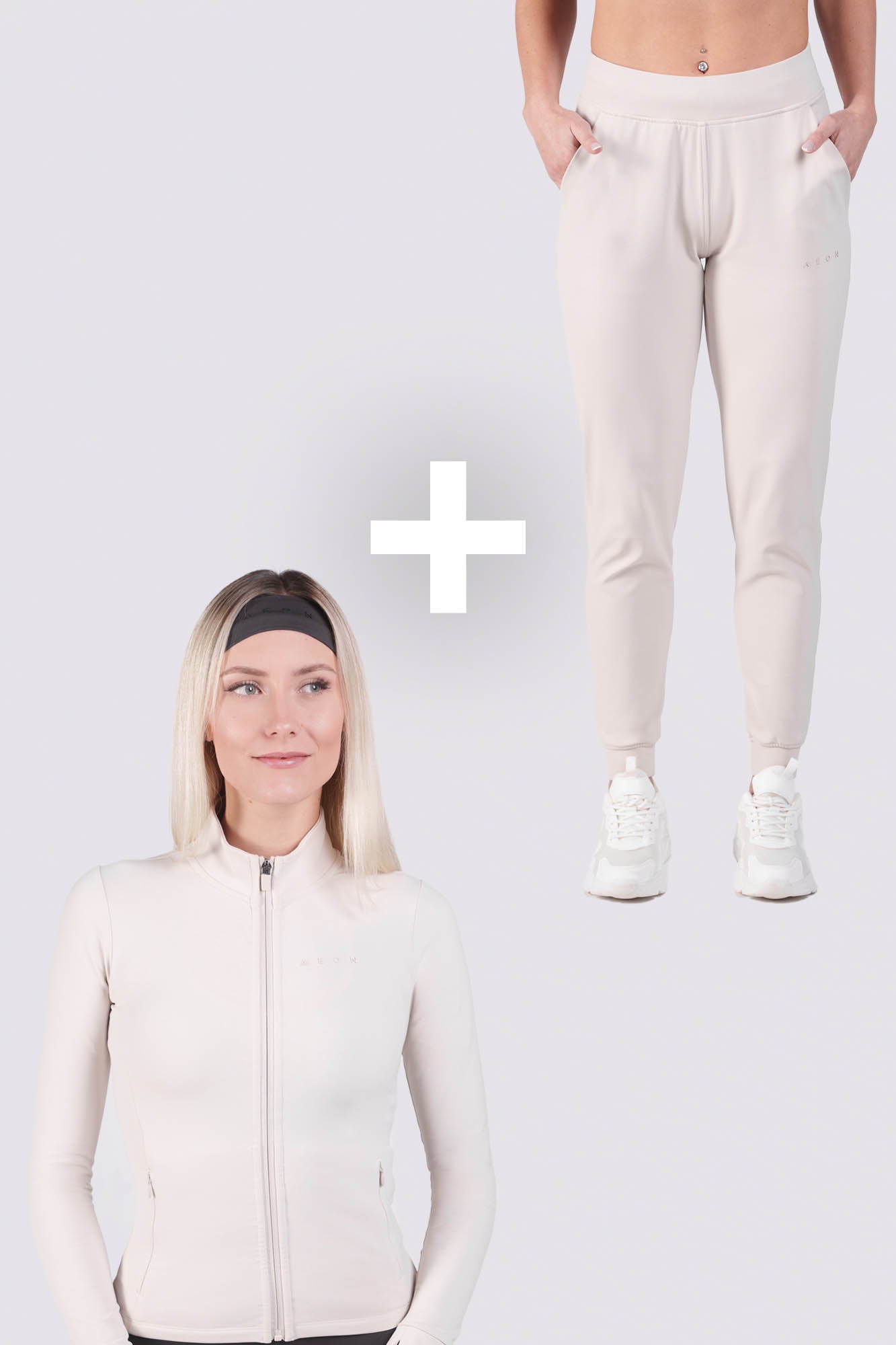  SECOND SKIN TEPLÁKOVÁ SOUPRAVA - OFF WHITE (2-KUSY)